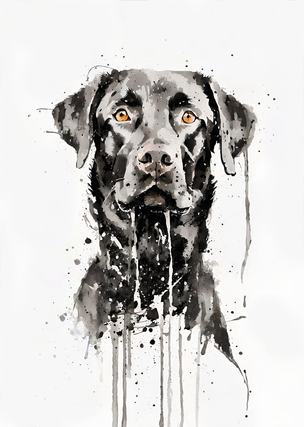 Black labrador wall sales art