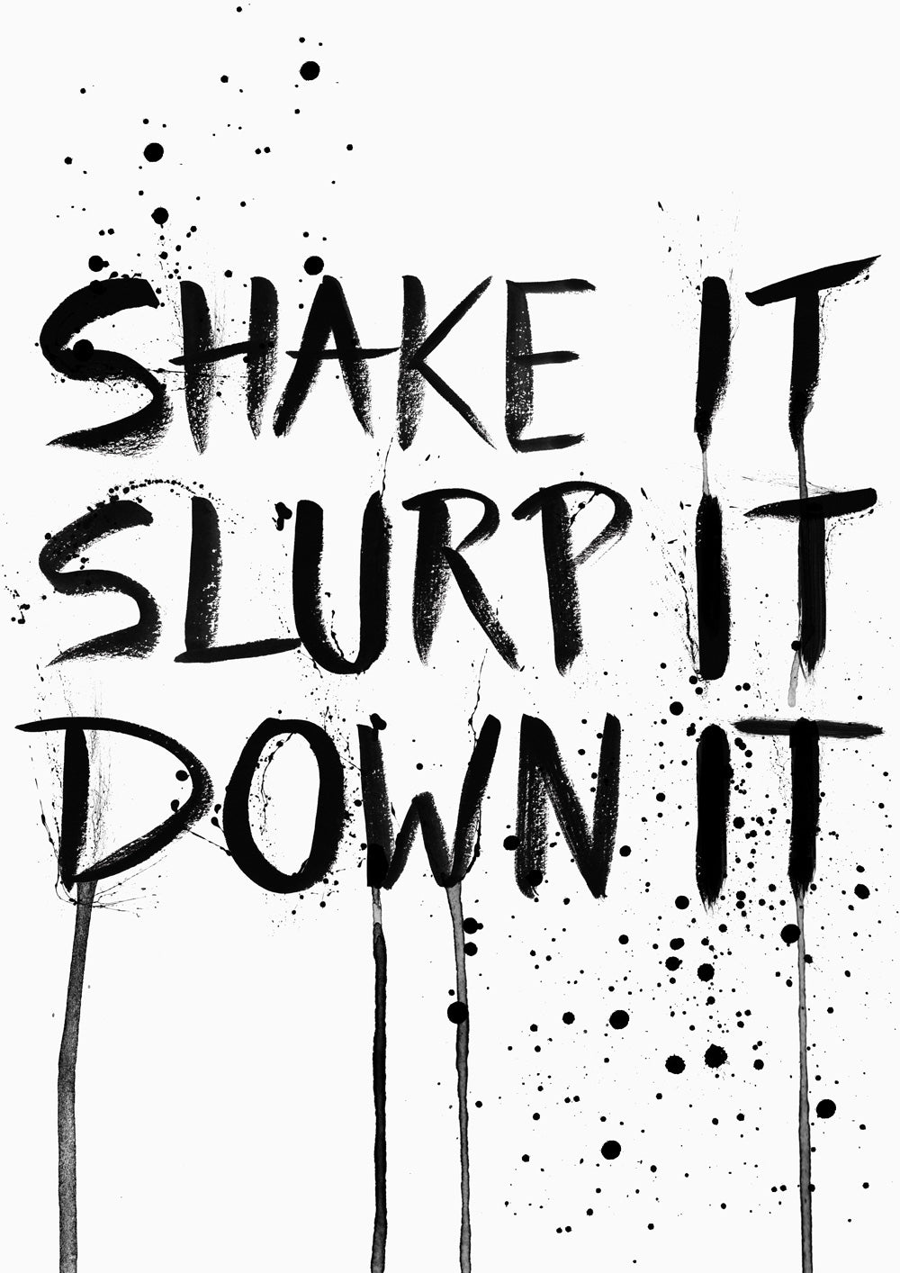 Shake It Typographic Wall Art Print We Love Prints