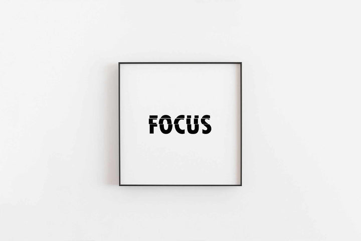 Typographic Wall Art Print 'Focus'