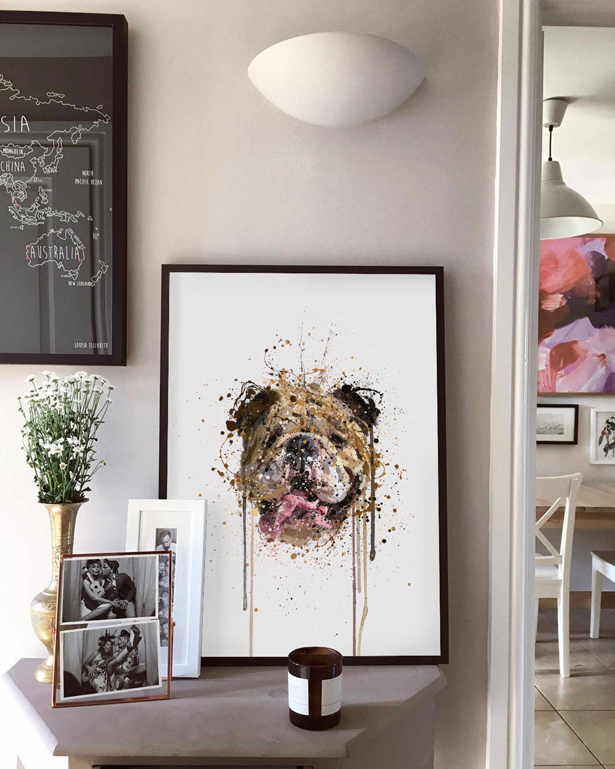 English bulldog art print hotsell